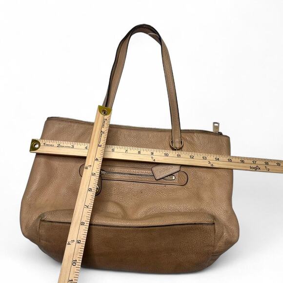 Coach Tan Leather Bag Gold Hardware - Picture 3 of 6